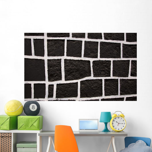 Black White Square Wall