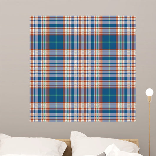 Vector Tartan Textile Texture Wall Decal