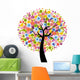 Colorful Flower Tree Wall Mural