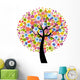 Colorful Flower Tree Wall Mural