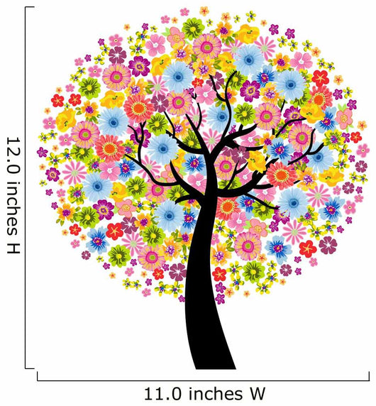 Colorful Flower Tree Wall Mural