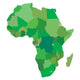 africa map green Wall Decal