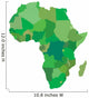 africa map green Wall Decal