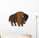 Cartoon Animal - Buffalo - Flat Coloring Style Wall Decal