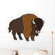 Cartoon Animal - Buffalo - Flat Coloring Style Wall Decal