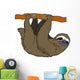 Cartoon Animal - Sloth - Flat Coloring Style Wall Decal