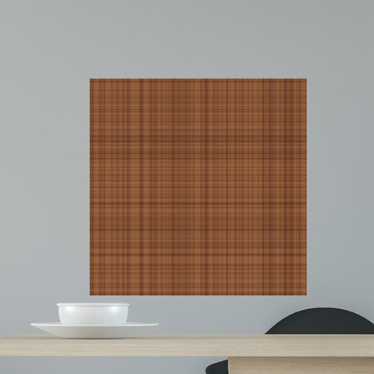 Grid Pattern Texture Brown Wall Decal