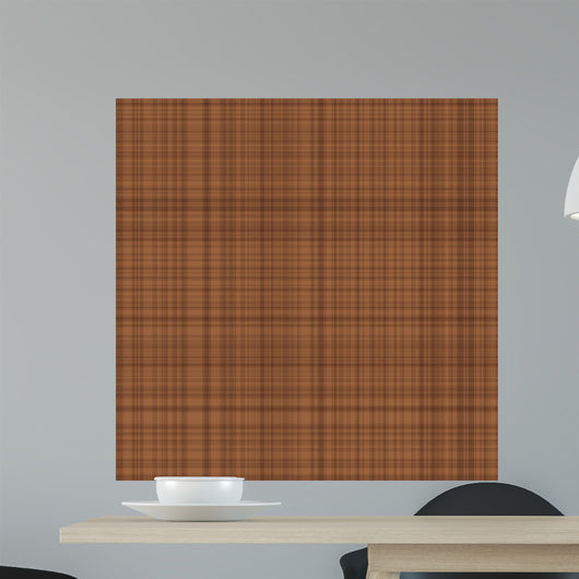 Grid Pattern Texture Brown Wall Decal