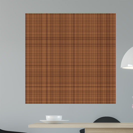 Grid Pattern Texture Brown Wall Decal