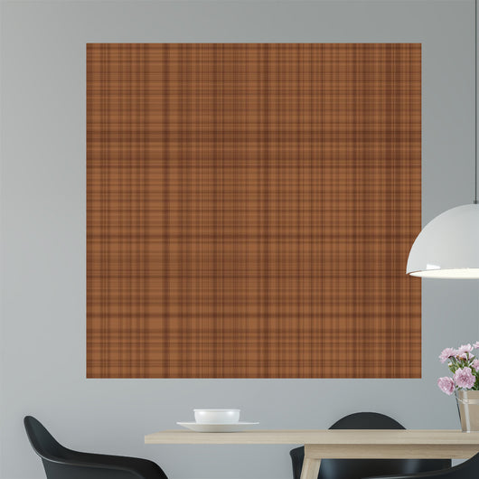 Grid Pattern Texture Brown Wall Decal