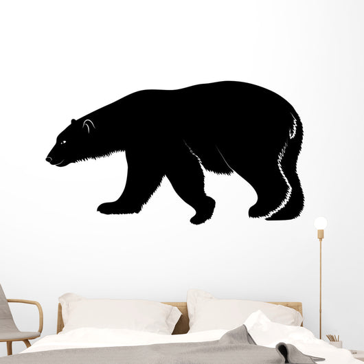 polar bear on a white background Wall Decal