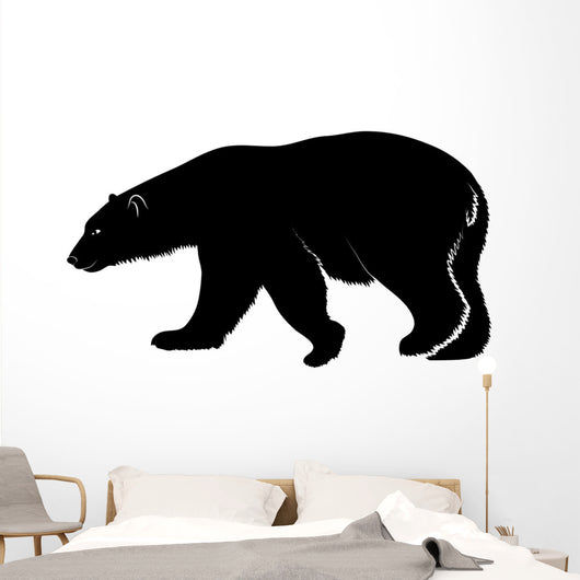 polar bear on a white background Wall Decal