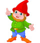 Cute Gnome Presenting Wall Decal
