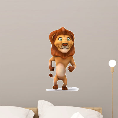 Lion shown on a wall
