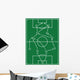Football Pitch with Diagrams Wall Decal