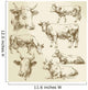 hand drawn cows Wall Decal