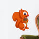 Cute Squirrel Cartoon Wall Decal