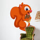 Cute squirrel cartoon Wall Decal