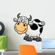 Vector illustration of Cartoon Cow Wall Decal