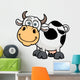Vector illustration of Cartoon Cow Wall Decal