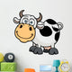 Vector illustration of Cartoon Cow Wall Decal