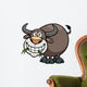 Vector illustration of Cartoon Buffalo Wall Decal
