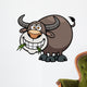 Vector illustration of Cartoon Buffalo Wall Decal