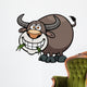 Vector illustration of Cartoon Buffalo Wall Decal