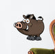 Vector Illustration Wild Boar Wall Decal