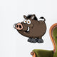 Vector illustration of Wild boar Wall Decal
