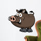 Vector illustration of Wild boar Wall Decal