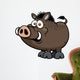 Vector illustration of Wild boar Wall Decal