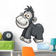 Vector illustration of Gorilla Cartoon Wall Decal