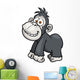Vector illustration of Gorilla Cartoon Wall Decal