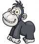 Vector illustration of Gorilla Cartoon Wall Decal