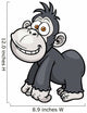 Vector illustration of Gorilla Cartoon Wall Decal