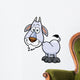 Vector illustration of Goat Cartoon Wall Decal