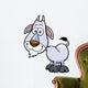 Vector illustration of Goat Cartoon Wall Decal