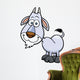 Vector illustration of Goat Cartoon Wall Decal