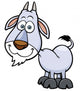 Vector illustration of Goat Cartoon Wall Decal