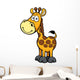 Vector illustration of giraffe cartoon Wall Decal
