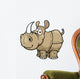Vector Illustration Cartoon Rhino Wall Decal