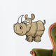 Vector illustration of Cartoon rhino Wall Decal