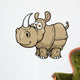 Vector illustration of Cartoon rhino Wall Decal