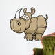 Vector illustration of Cartoon rhino Wall Decal