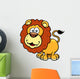 Vector Illustration Lion Cartoon Wall Decal