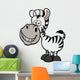Vector illustration of Zebra Wall Decal