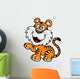Vector Illustration Tiger Cartoon Wall Decal
