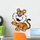 Vector illustration of Tiger cartoon Wall Decal