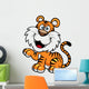 Vector illustration of Tiger cartoon Wall Decal